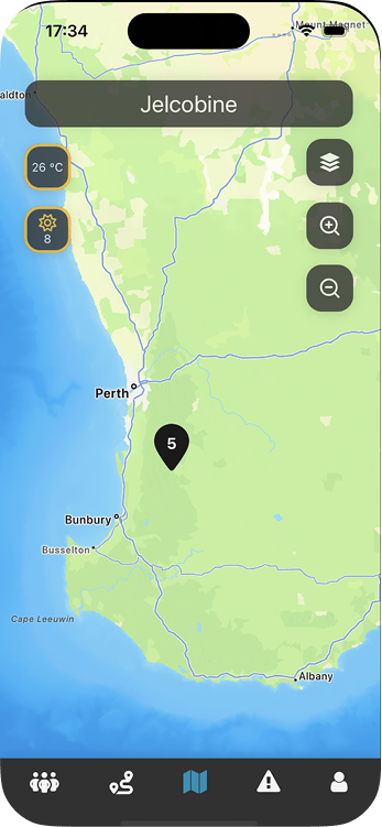 All pins clustered into one.